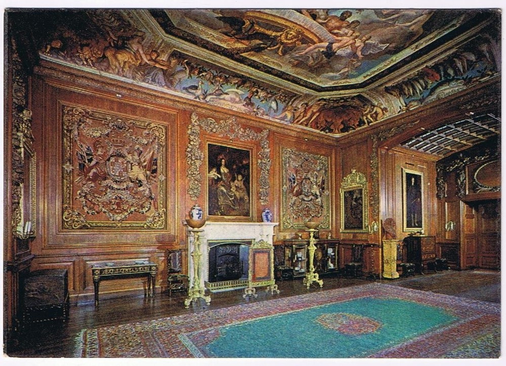 United Kingdom UK Postcard Windsor Castle The King's Dining Room