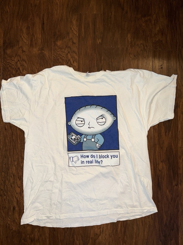 vintage family guy stewie T Shirt 2XL Cartoon