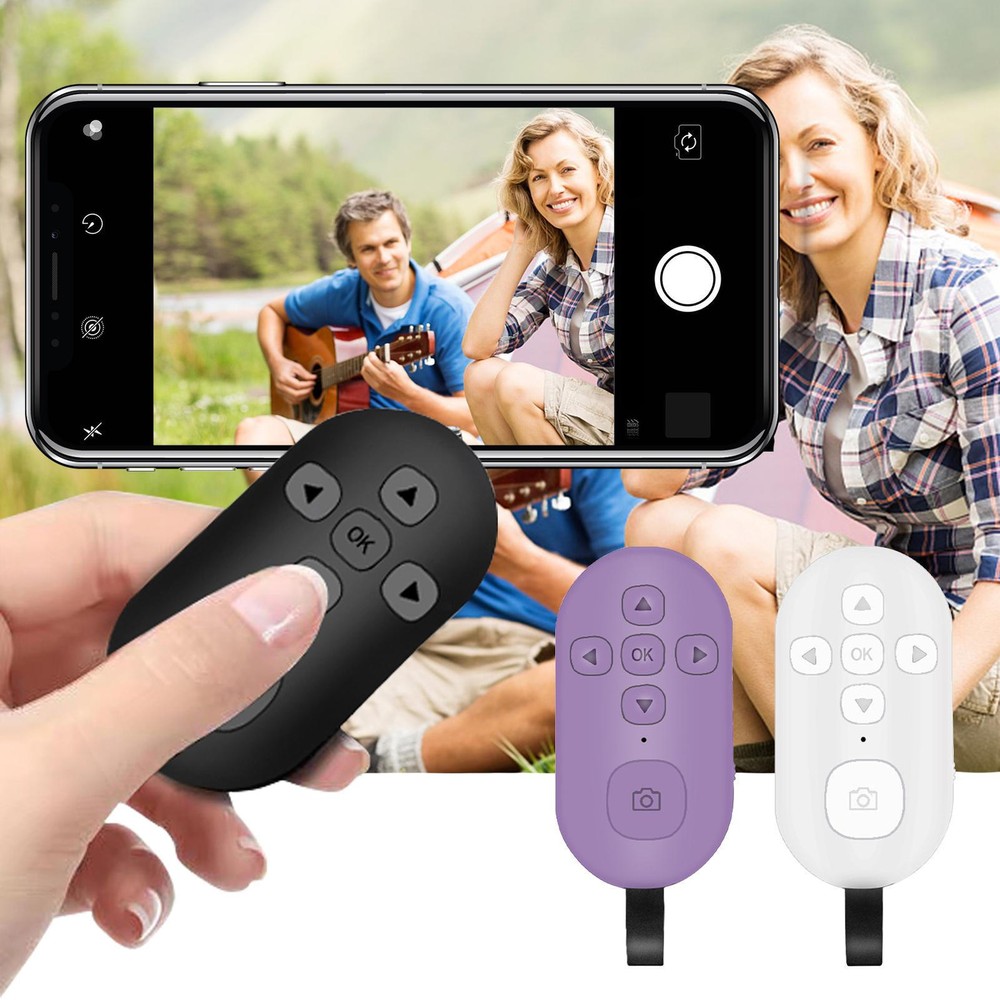Wireless Remote Camera Shutter Selfie Button Clicker and Page Turner