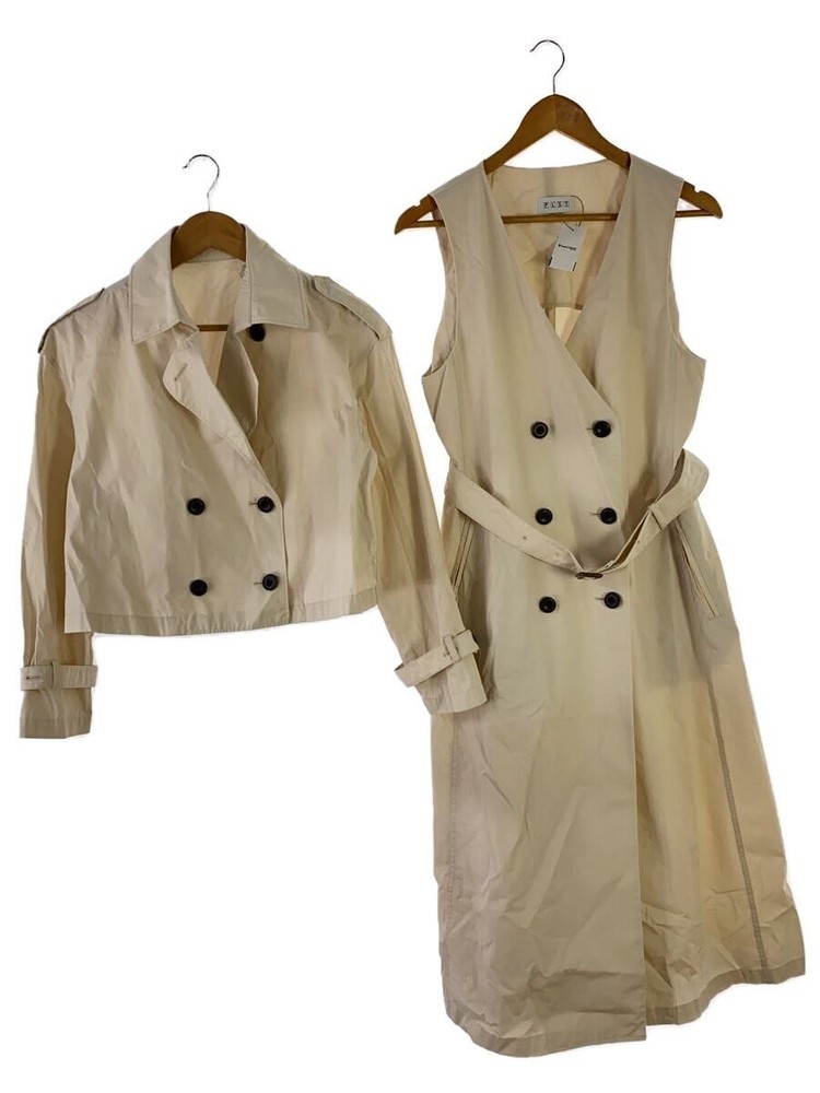 Plst Docking Trench Coat/M/Cotton/Beg/Plain/12-1309001// 50301