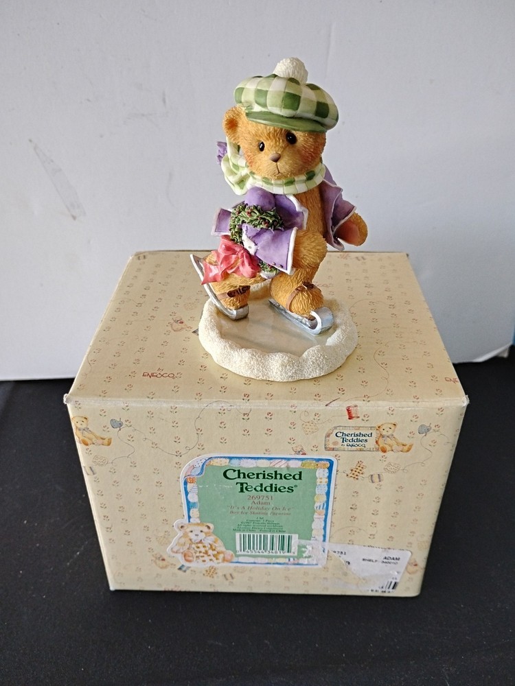 Cherished Teddies - Adam - It's a Holiday On Ice 1997 #269751 NIB Free Shipping