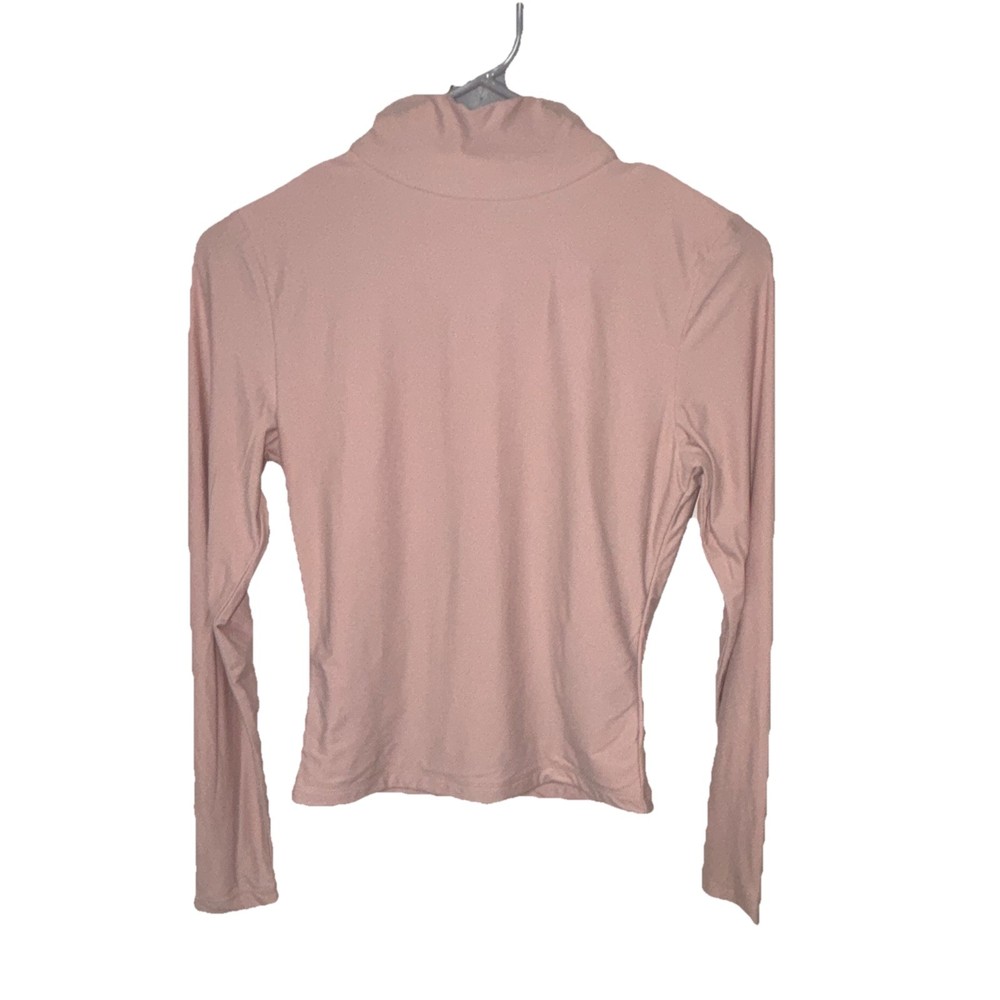Wild Fable Blush Solid Knit Mock Neck Long Sleeve Pullover Top Size S