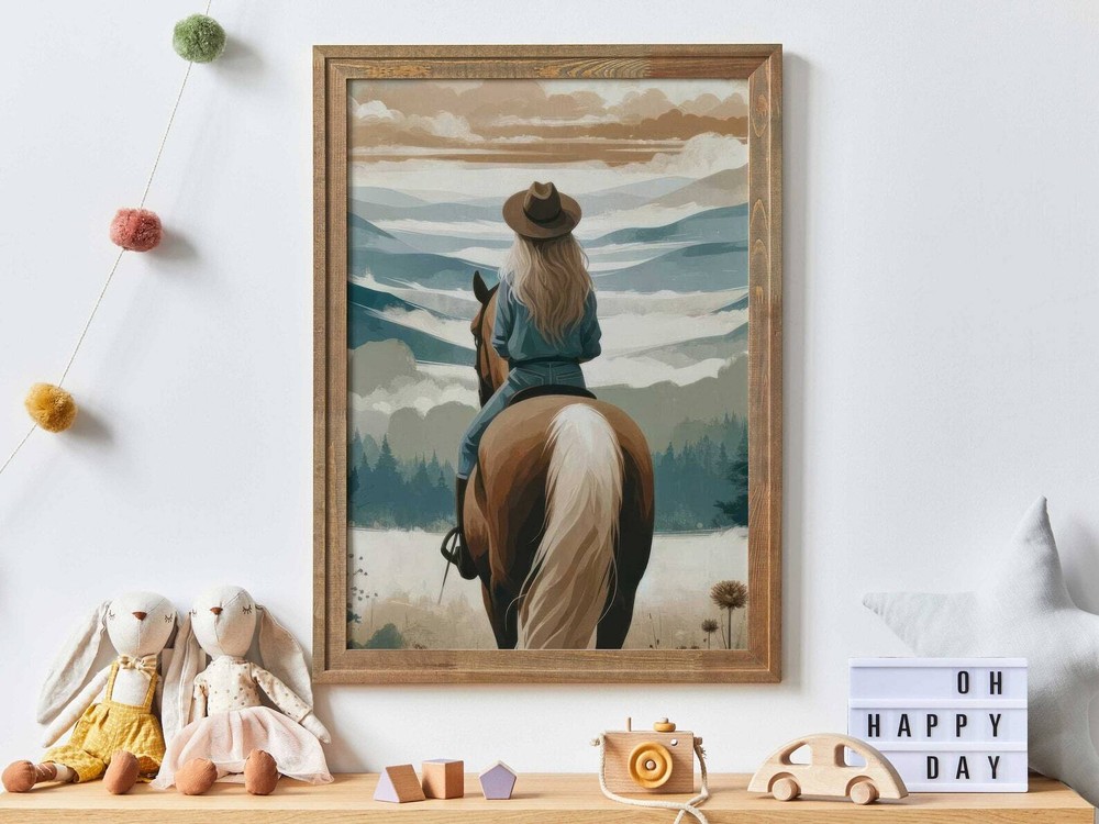 Girl Horse Print Horse Decor Girls Room Horse Gift Young Girl Equestrian