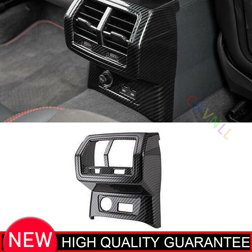 For Audi Q3 2019-2022 ABS Carbon Fiber Inner Rear Air Outlet Vent Cover Decor 1*