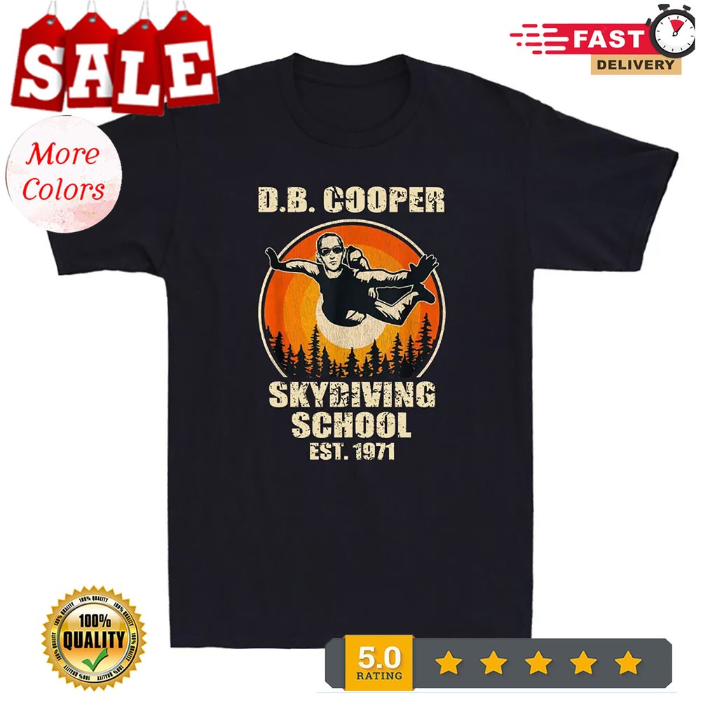 2025/DB Cooper Skydiving School Est.1971 Funny DB Cooper Meme Vintage Men's T-sh