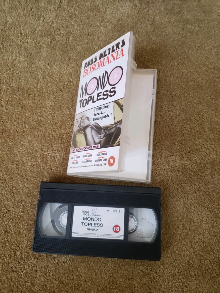 Mondo Topless VHS Russ Meyer Bosomania Classic Sexploitation Pseudo-Documentary