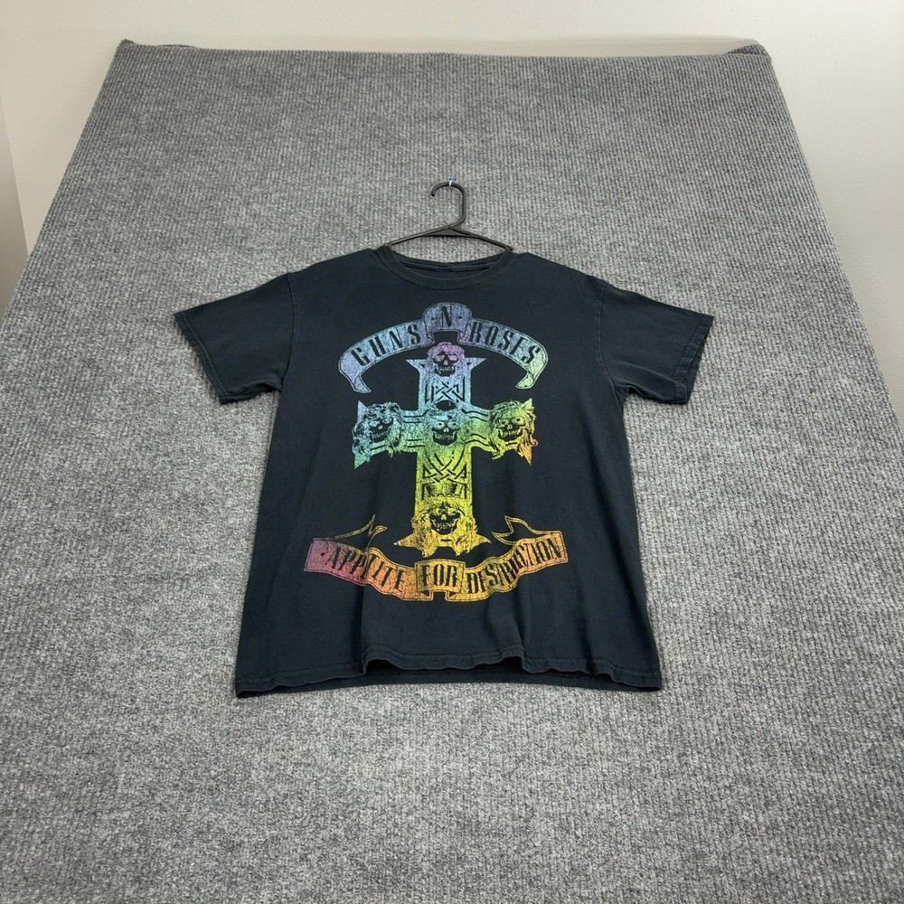 Guns N Roses T Shirt Mens M Black Cotton Appetite For Destruction Rock Style