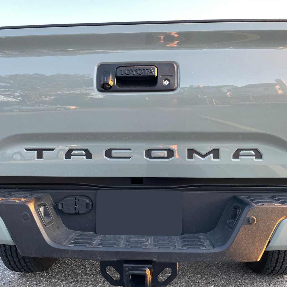 MATTE BLACK Tailgate Insert Letters Vinyl Decal for Toyota Tacoma 2016-2023