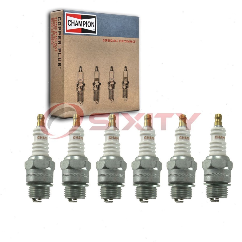 6 pc Champion Industrial Spark Plugs for 1933 Continental Flyer Ignition zm