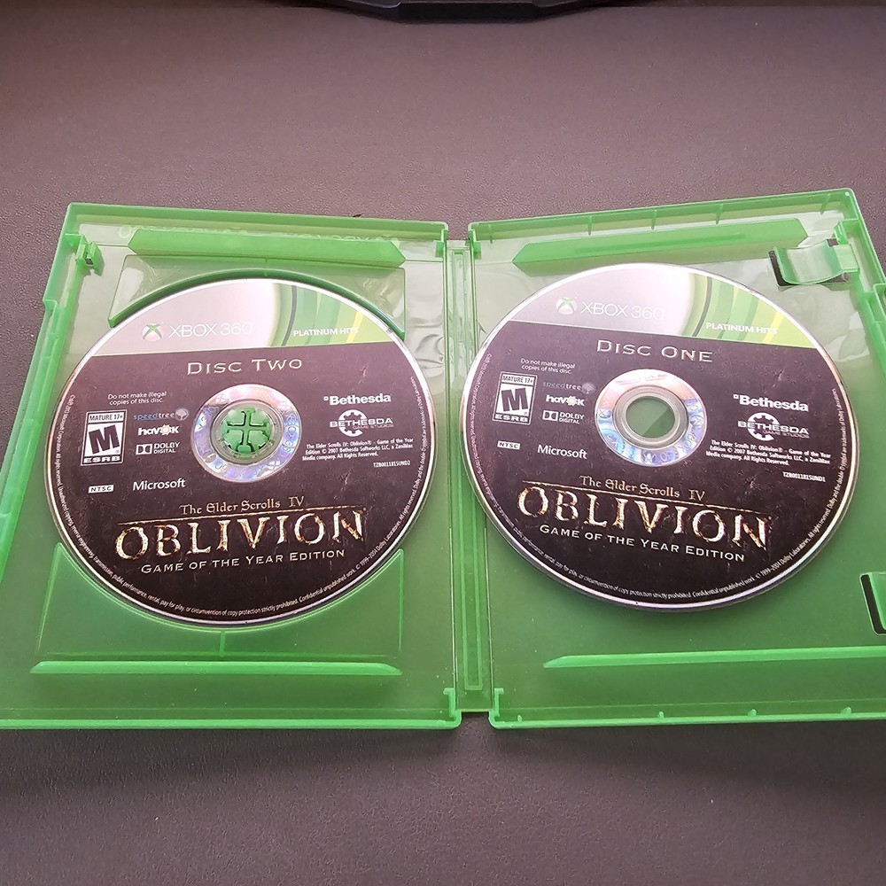 Elder Scrolls IV: Oblivion Game Of The Year Edition - Xbox 360 Disc Only Tested!