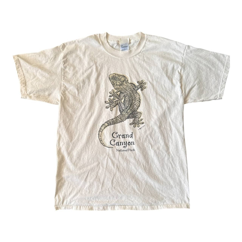 Vintage Grand Canyon National Park Gecko T Shirt XL Gildan Heavyweight USA Natur