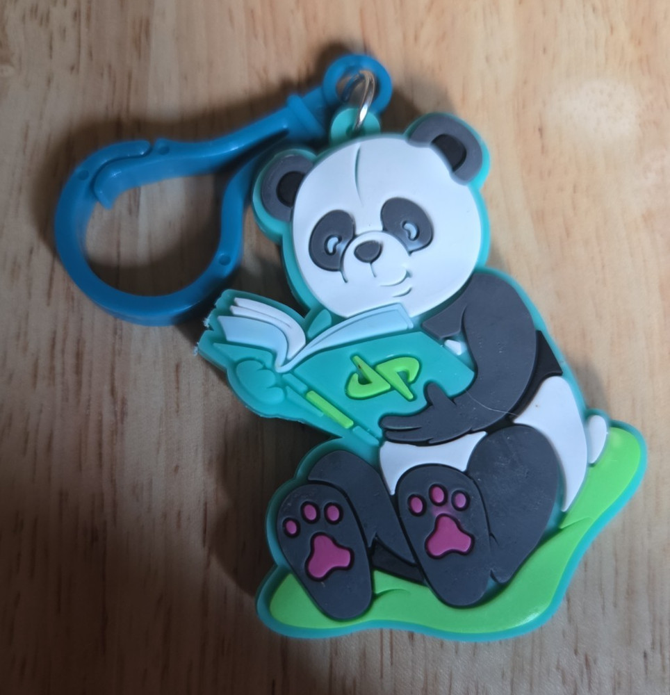 Dude Perfect Keychain DP Panda Reading Book Blue Bag Charm Backpack Library Keys