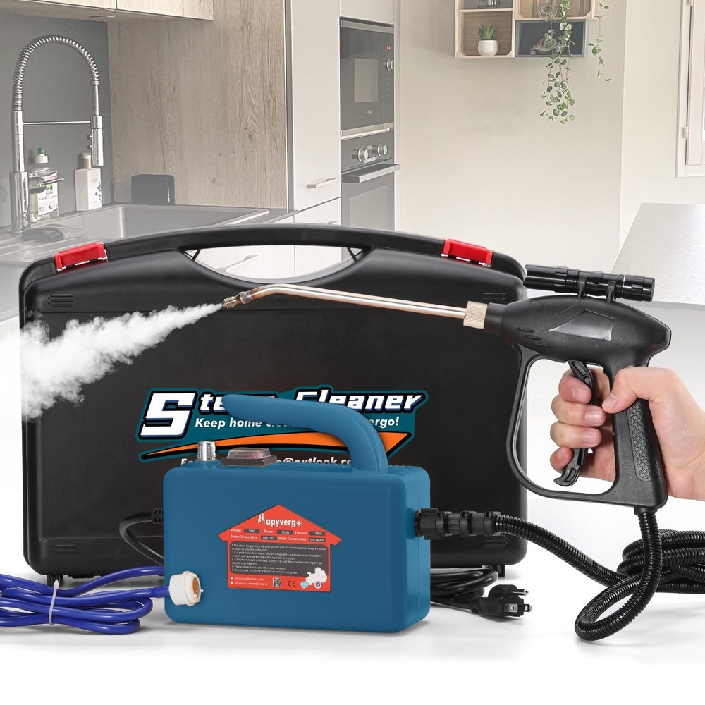1700W Handheld High Pressure Steam Cleaner for Grout Tile and Deep Cleaning