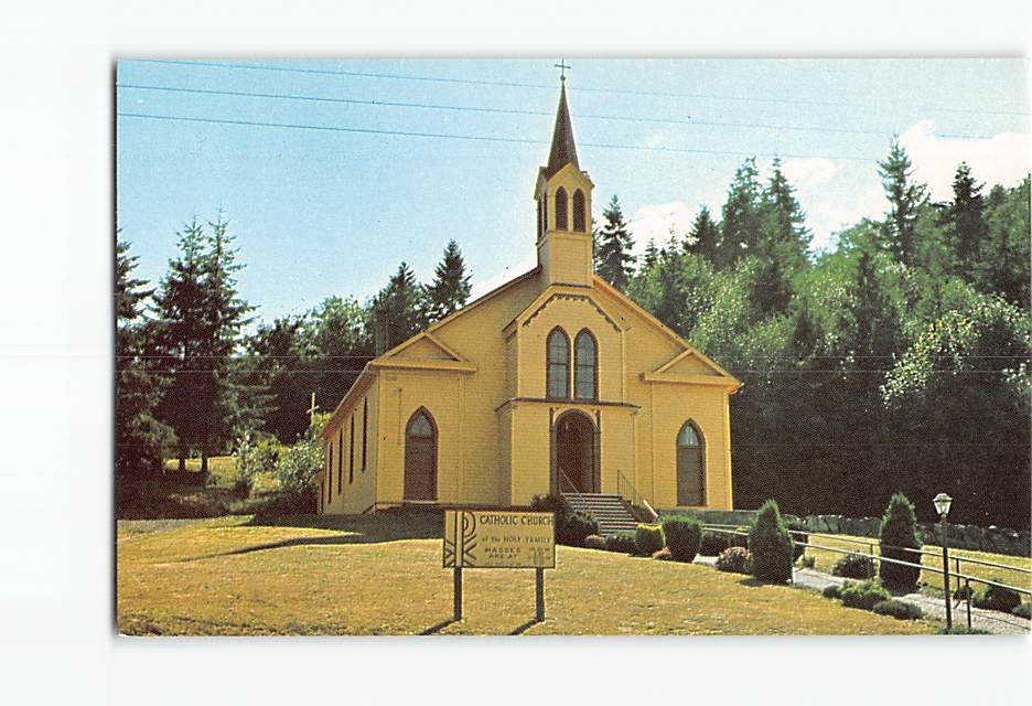 Postcard Catholic Church of the Holy Family Frances Washington USA