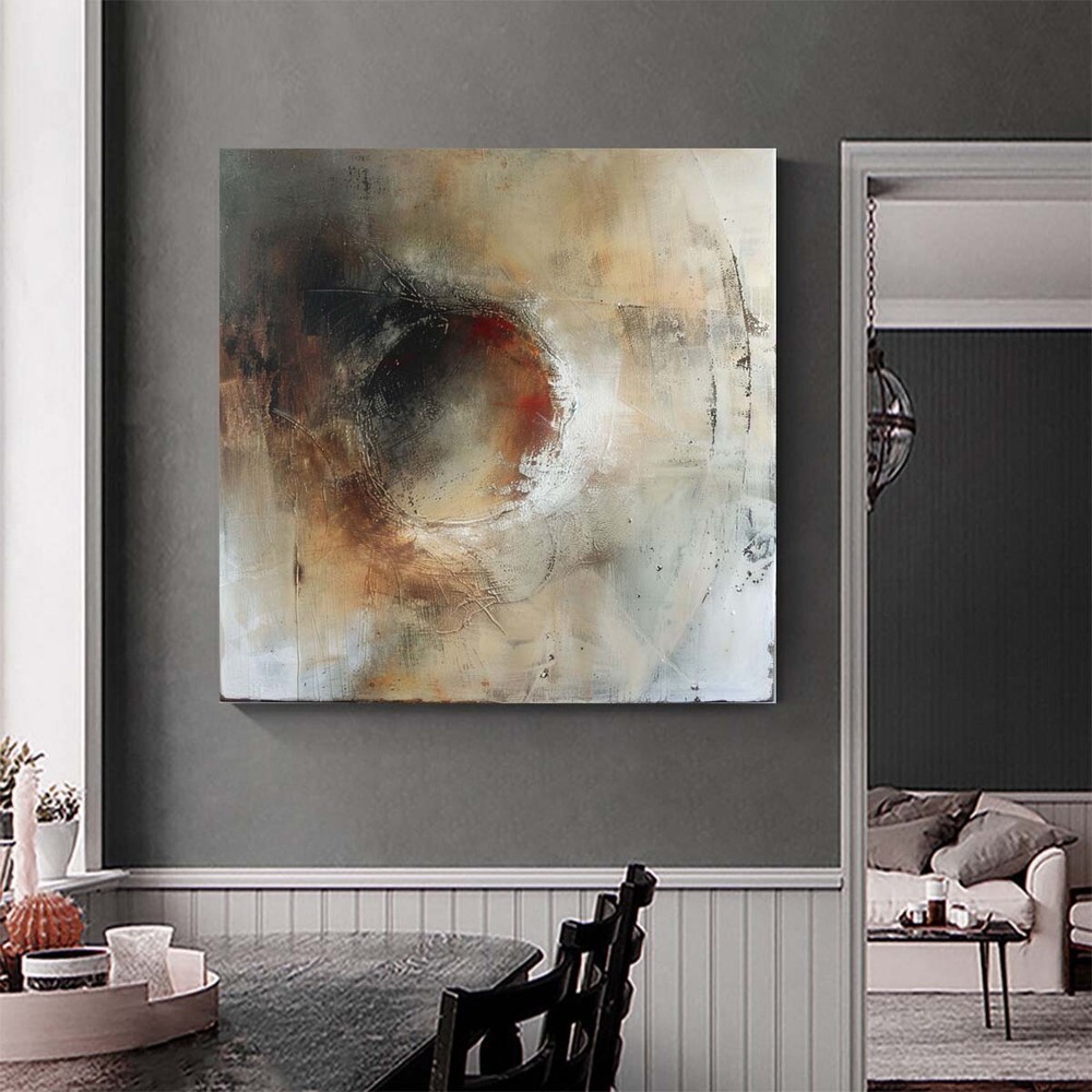 1 Piece Abstract Canvas Art Wall Decor for Living Room Hand painted Oil Yellow