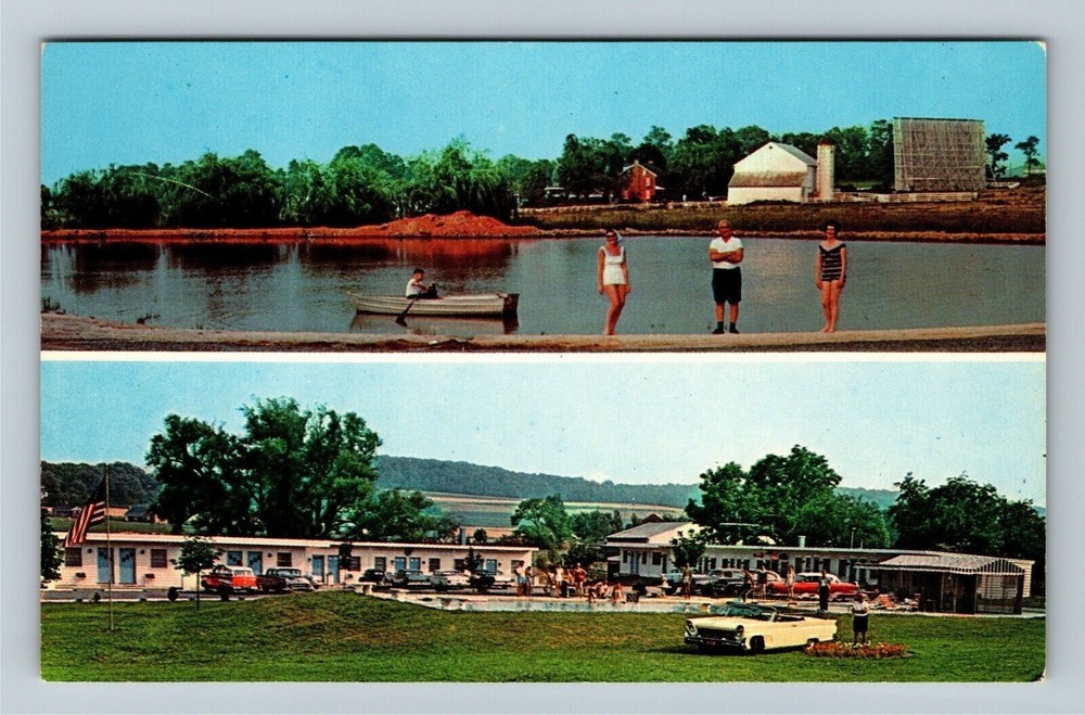 York PA-Pennsylvania, Spheel Grund Motel Antique Vintage Souvenir Postcard