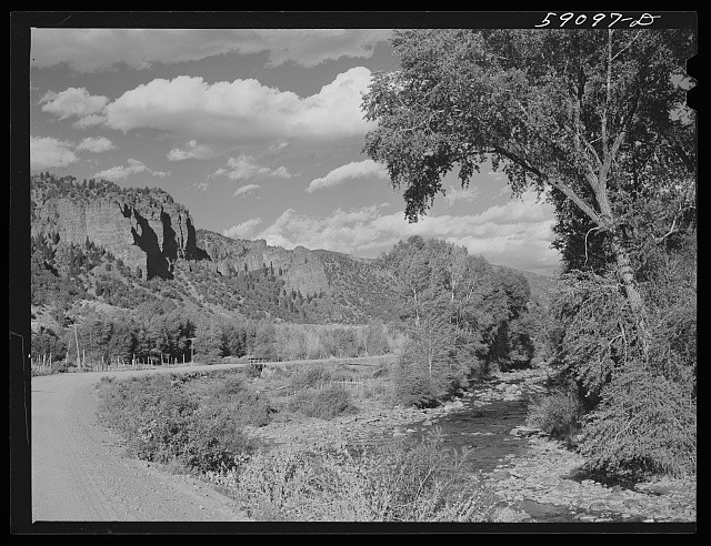 Meredith Colorado Frying Pan Creek 1941 Fishing Grounds Mountain Stream