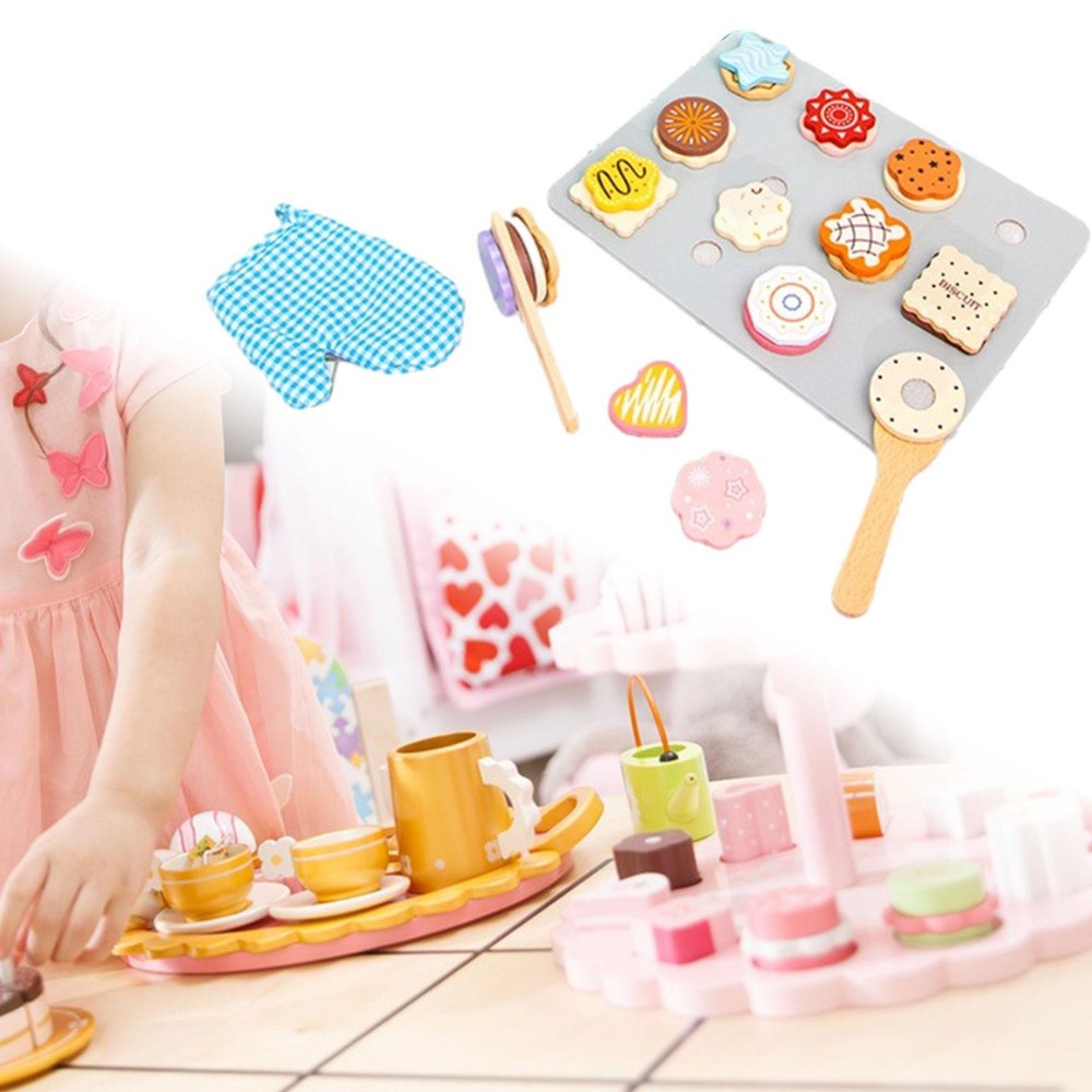 Kids Baking Toy Set with Cookie Maker for Pretend Play Ages 3 and Up