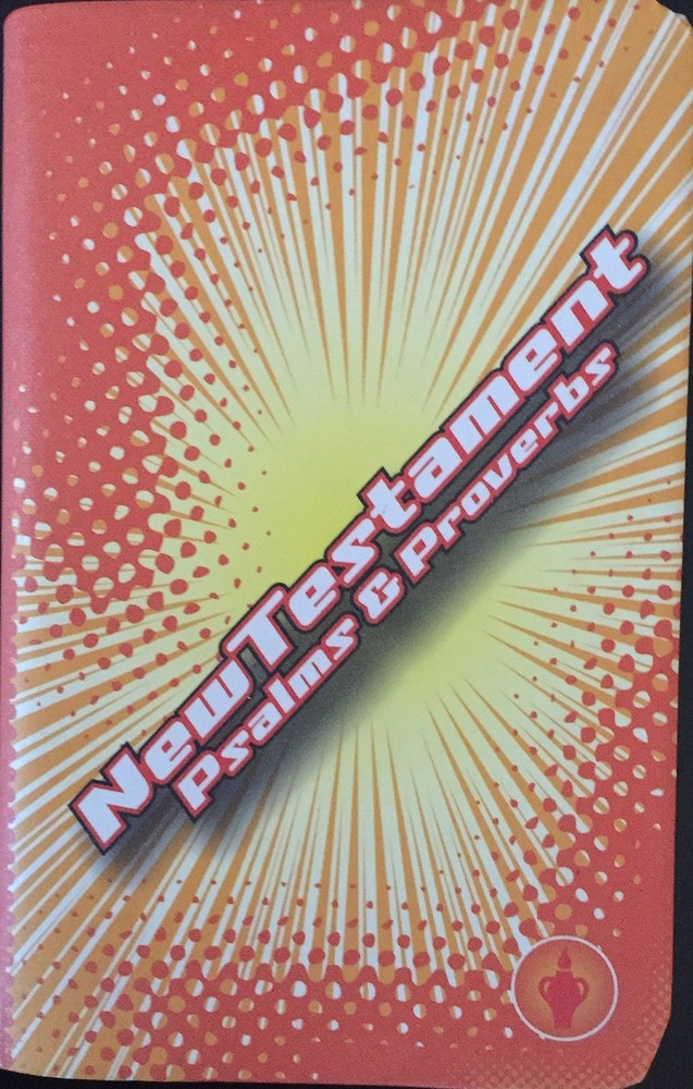 New Testament Psalms Proverbs (2013 Gideons Pocket Bible) Orange with Floral...