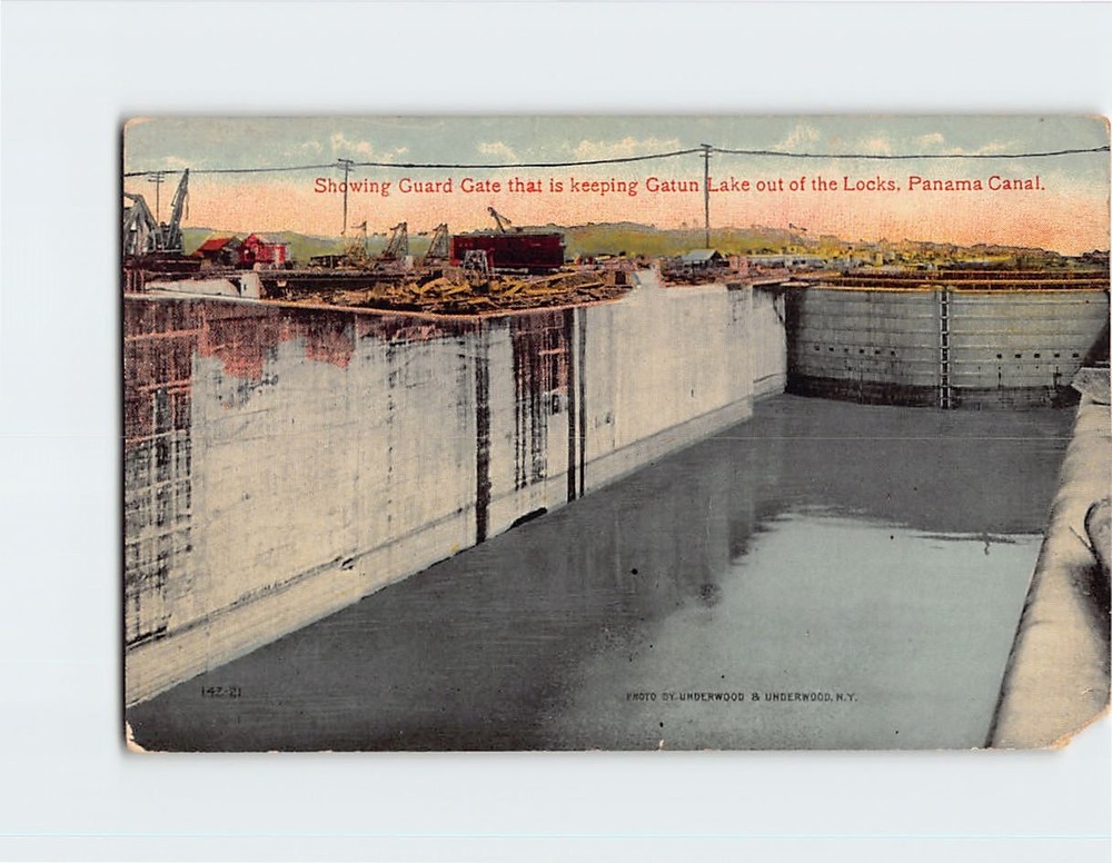 Postcard Guard Gate Gatun Lake Out of the Locks Panama Lake