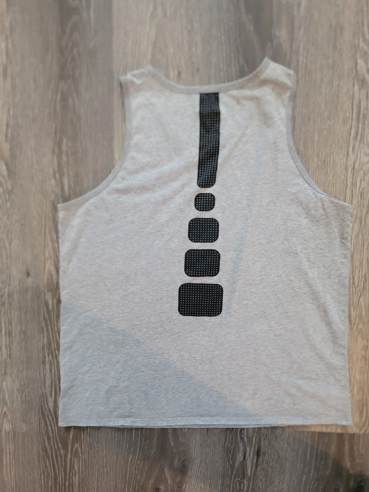 Nike Elite Dri-FIT Men's Gray Black Sleeveless Moisture Wicking Tank L | 2 Pack