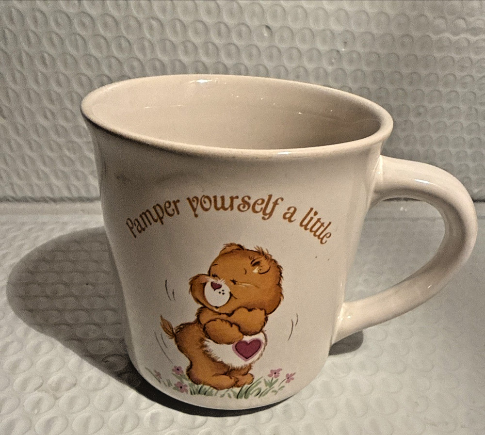 Care Bear Stoneware Mug 1983 Vintage Pamper Yourself A Little Coffee Mug