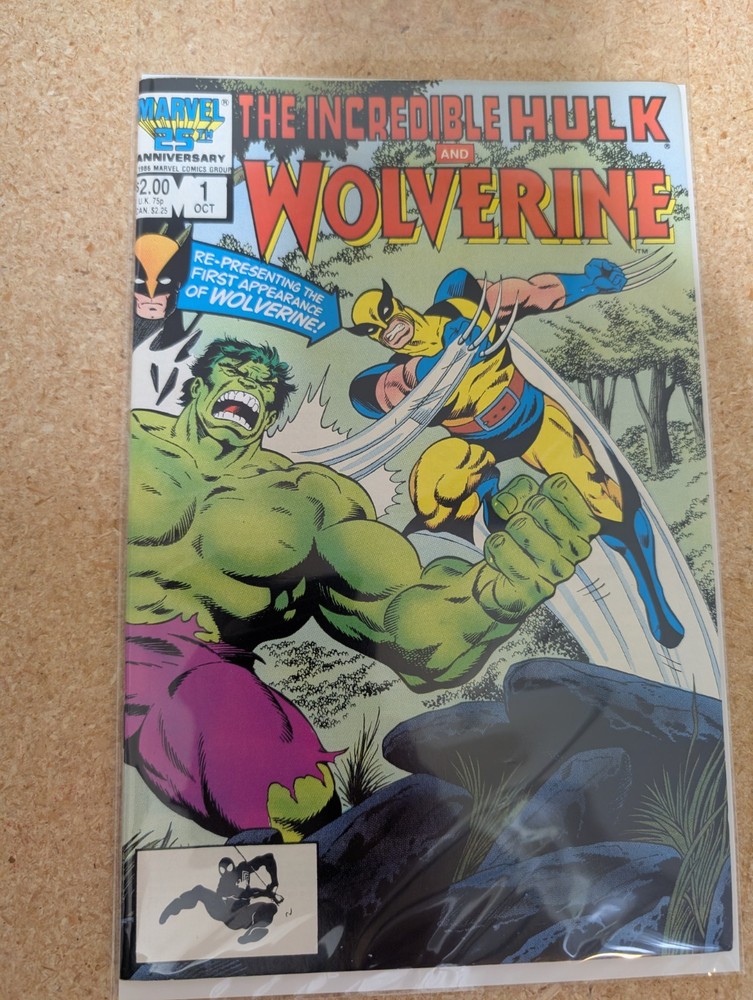 (1986) Marvel Incredible Hulk And Wolverine #1 - Reprints Hulk #180 & 181 Vf/Nm
