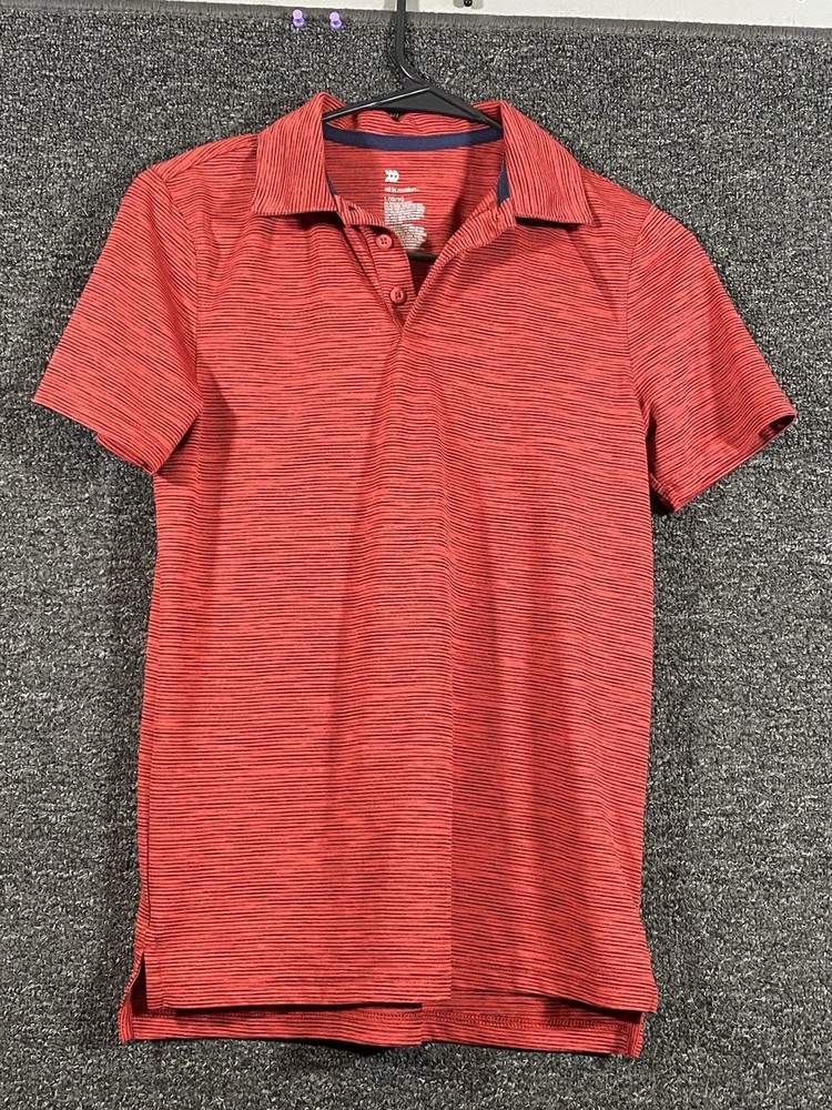 All In Motion Boys Polo Shirt Short Sleeve Red Size L (12-14)