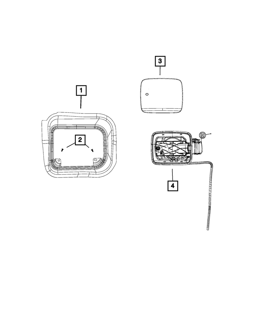 Genuine Mopar Fuel Filler Housing 68246208AA