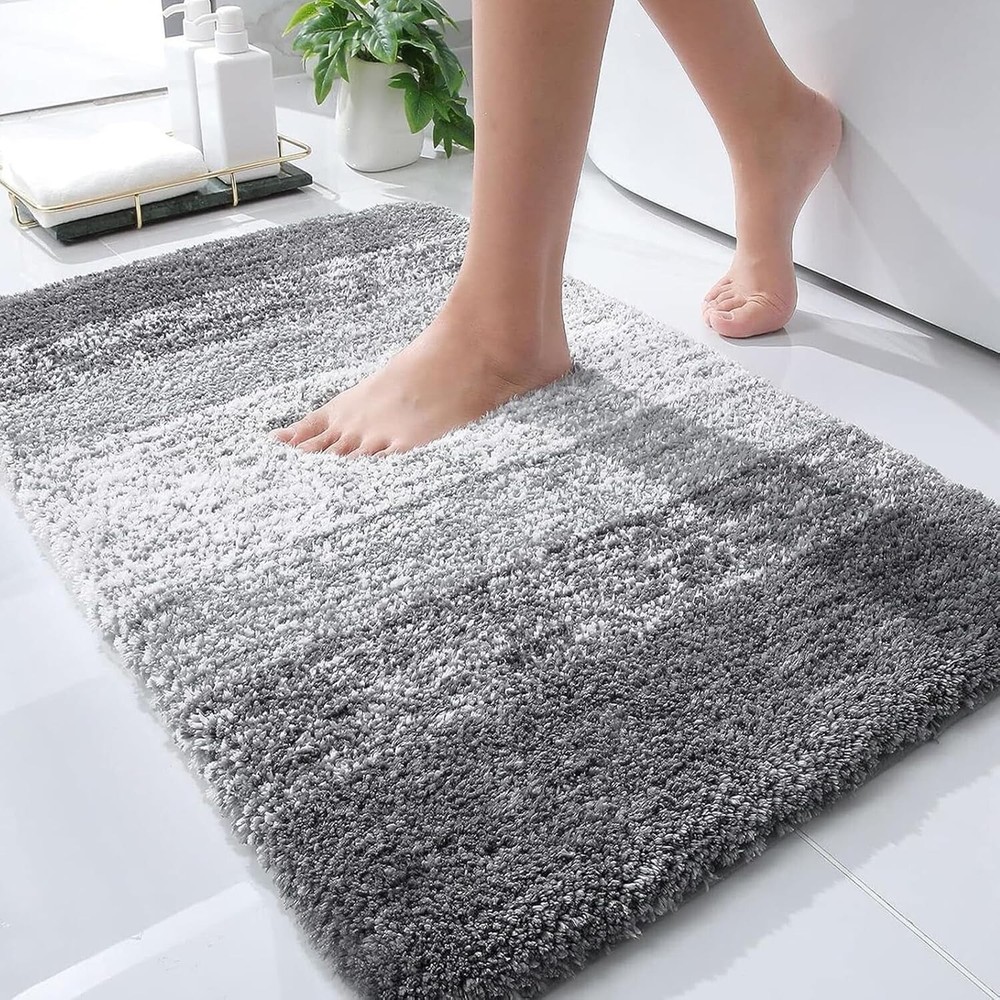 OLANLY Bathroom Rugs Mat 30x20, Extra Soft and Absorbent Microfiber Bath Rugs, N