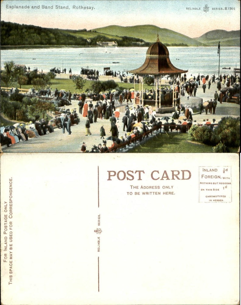 Esplanade and Band Stand Rothesay Scotland Edwardian fashion gazebo