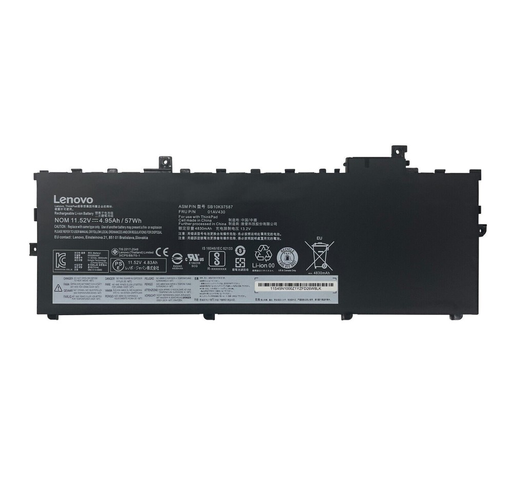 OEM Genuine 01AV430 01AV494 Battery for Lenovo ThinkPad X1 Carbon 5th 6th Gen