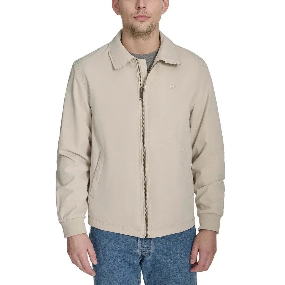 Dockers Men's Full Zip Bomber Jacket, Tan, Size M