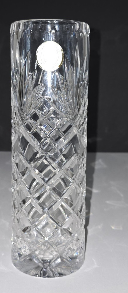 24% Lead Crystal Cut Glass Vase — Poland — 9