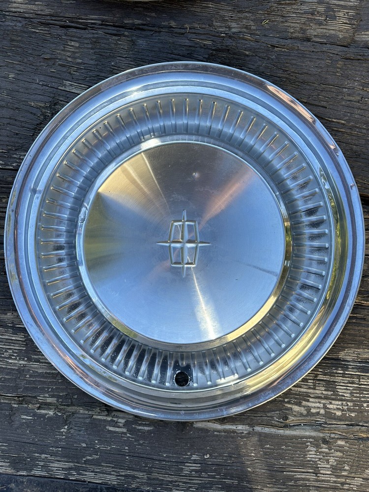 FOUR VINTAGE 1964 1965 LINCOLN CONTINENTAL PREMIER TOWN CAR HUBCAPS WHEEL COVERS