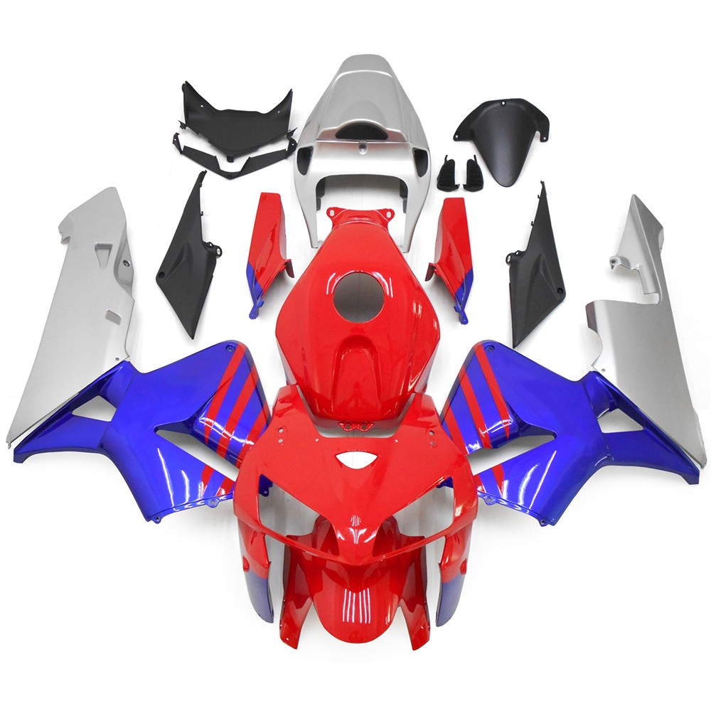 Red Blue Silver Fairing Kit For 2005 2006 Honda CBR600RR F5 Injection Bodywork
