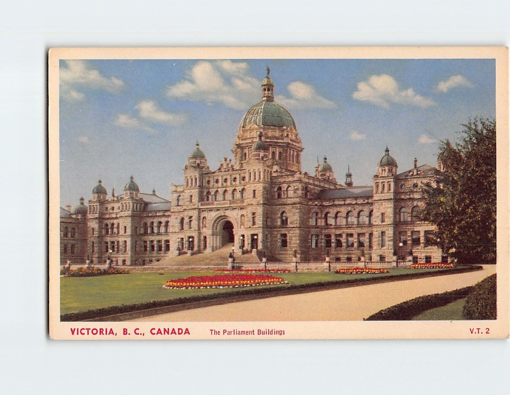 Postcard The Parliament Buildings Victoria BC Canada