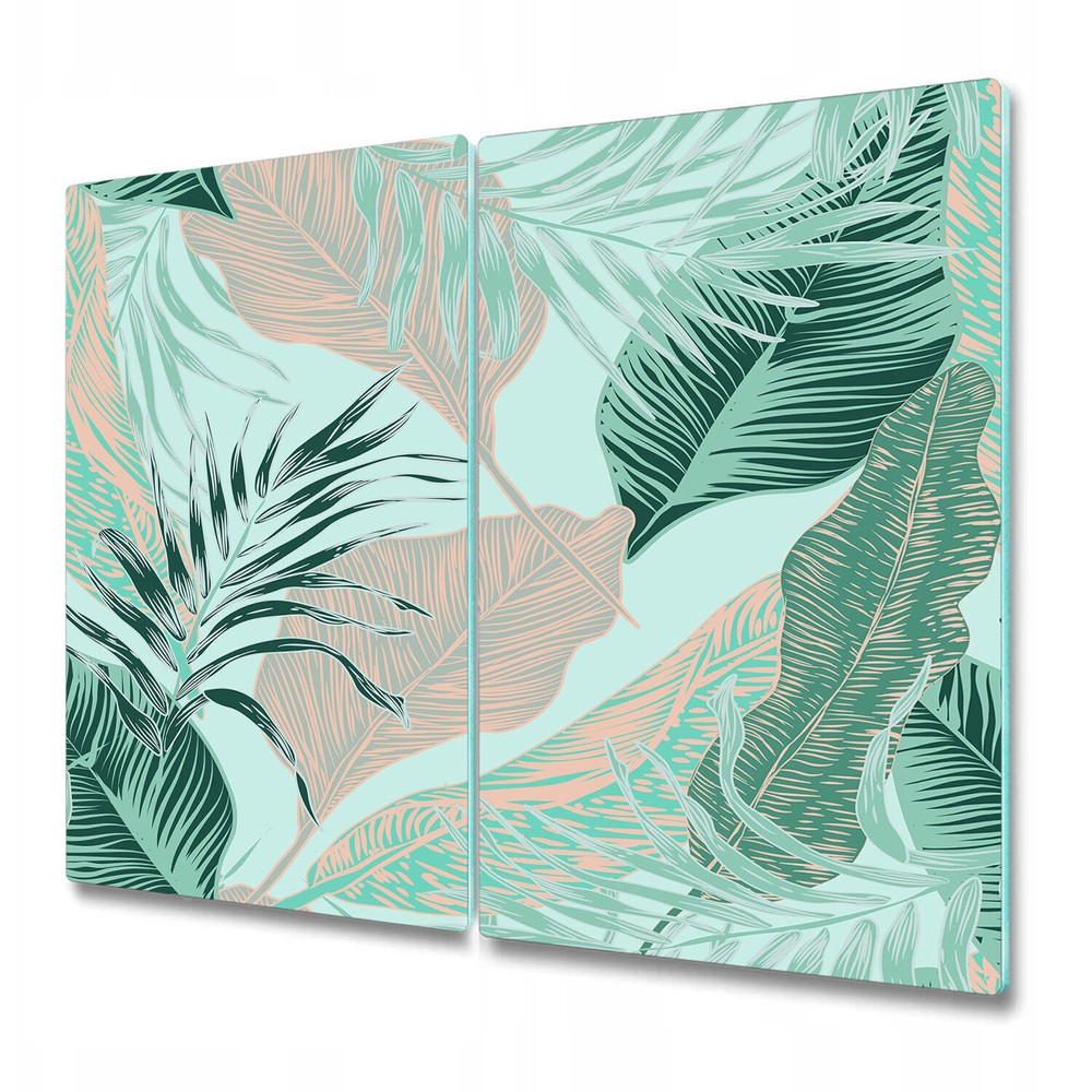Tempered Glass Kitchen Chopping Cutting Board Exotic Palms Tropical 2x30x52