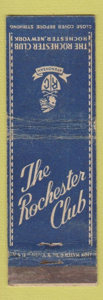 Matchbook Cover - Rochester Club NY WORN