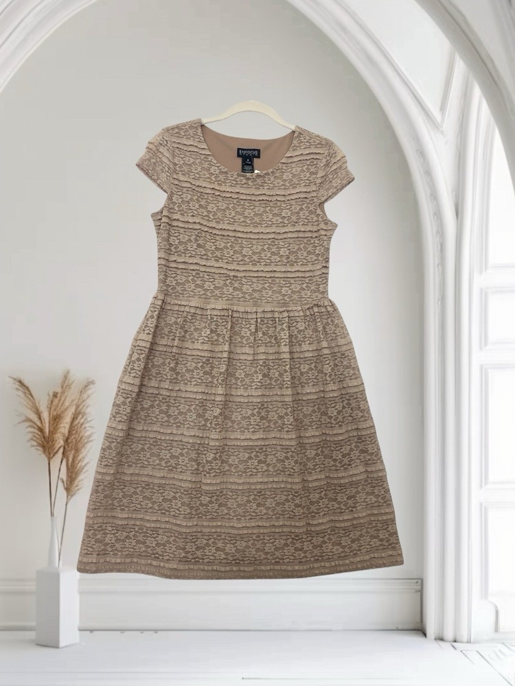 Enfocus Studio Women’s Floral Lace Fit & Flare Dress Size 4 Fall Holiday Chic