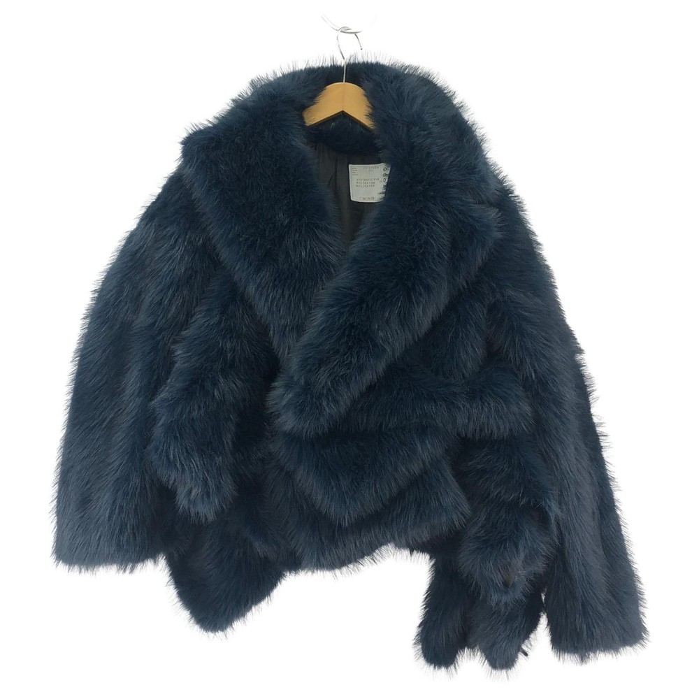 sacai Blue Polyester Jacket Women's Size 1 Pre-Owned Fashion Outerwear