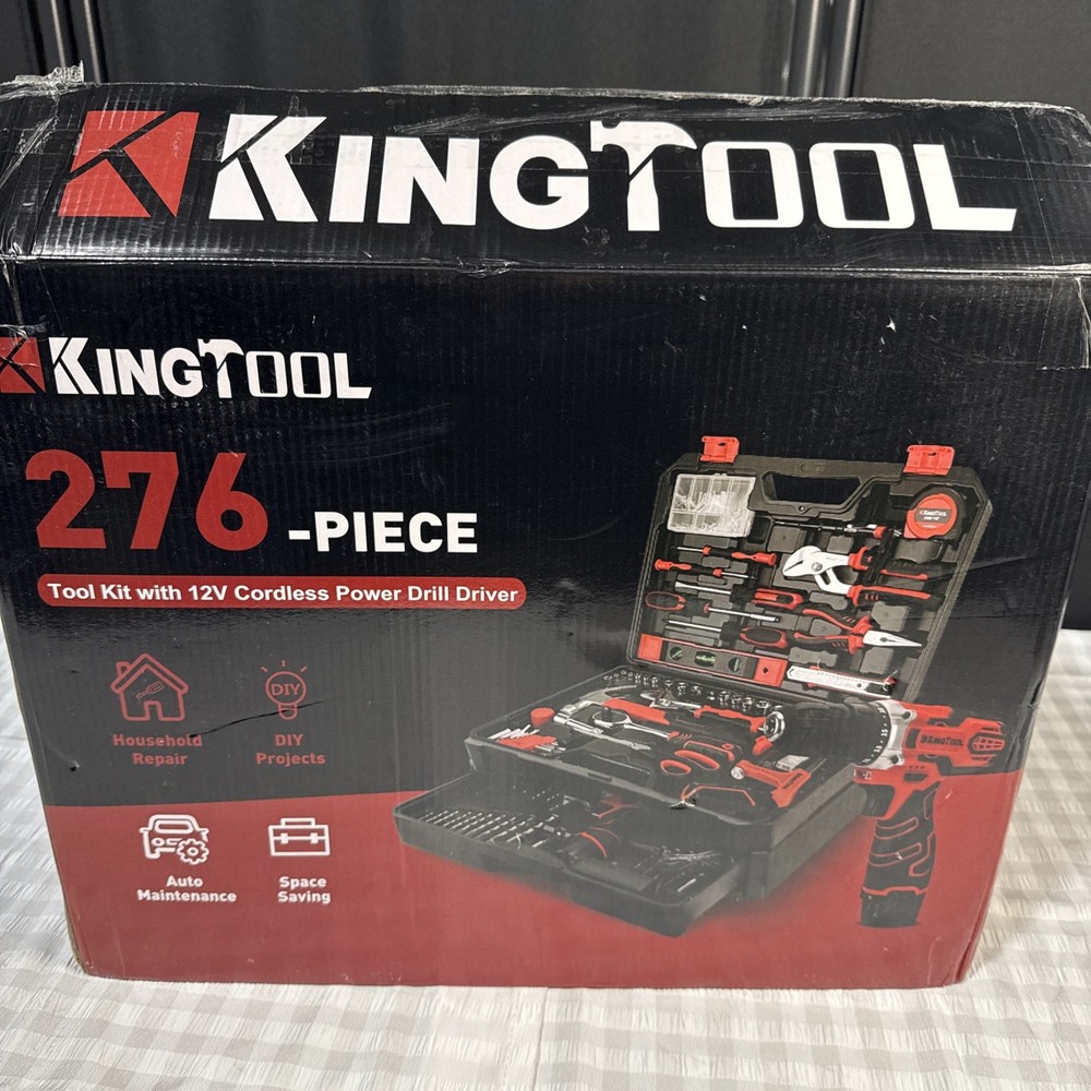 KingTool 265 Piece Tool Set W/Case,Household Auto, DIY, All Pieces, Open Box New