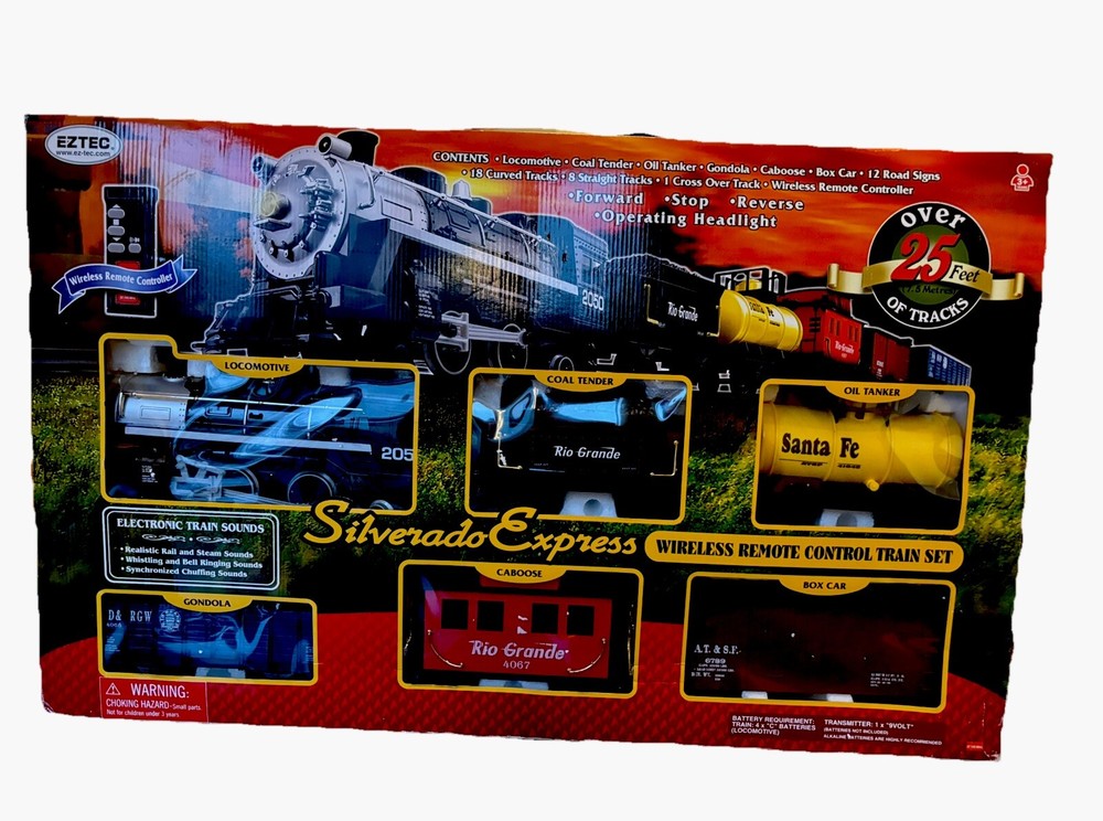 EZTEC Silverado Express Wireless Remote Control Train Set  25'+Feet Of Track NIB