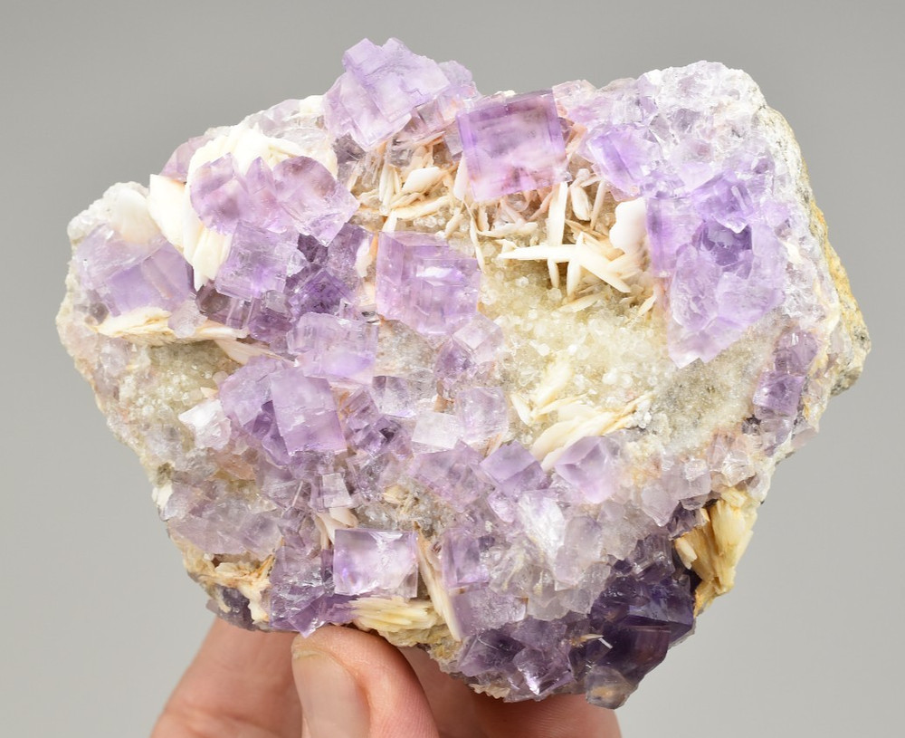 Fluorite, Barite, Calcite - Berbes, Asturias, Spain