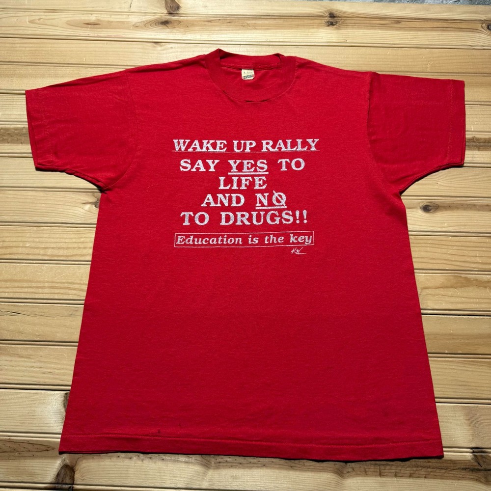 Vintage 90s Say Yes To Class NO To Drugs T-Shirt USA Made Size Large