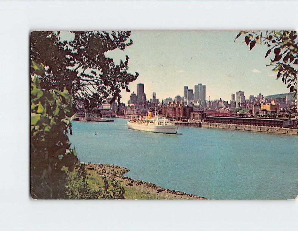 Postcard View of Harbour Skyline Montreal Quebec Canada