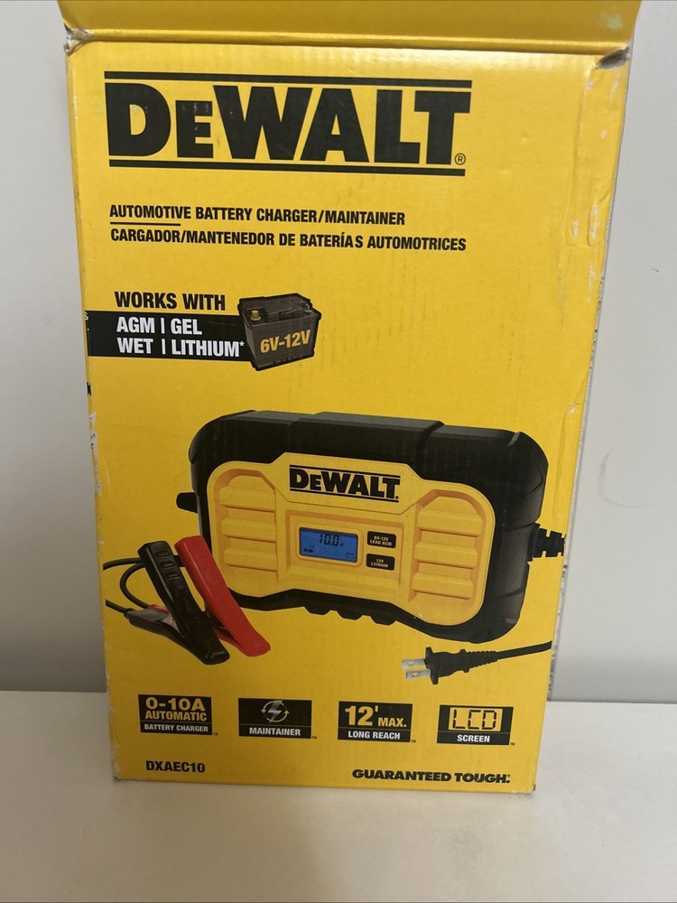 DEWALT 10 Amp Battery Charger, Maintainer & Trickle Charger