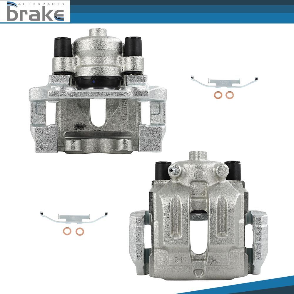 2Pcs Rear Brake Calipers with Brackets for 2006-2011 BMW 323i E90 2.5L