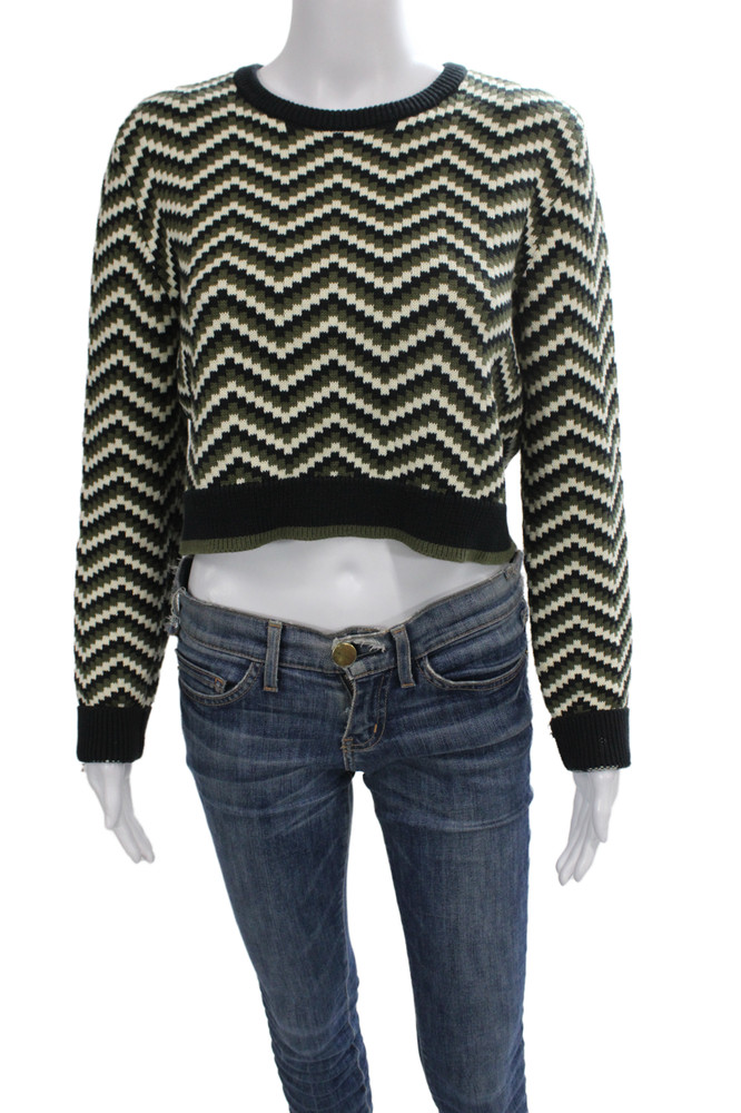 The Upside Unisex Pullover Sweater Black Geometric Crew Neck Long Sleeve Size 6Free Shipping in US $100+ Orders | $6.95 Orders Below