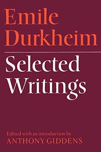 Emile Durkheim: Selected - Paperback, by Durkheim Emile; Giddens - Acceptable n